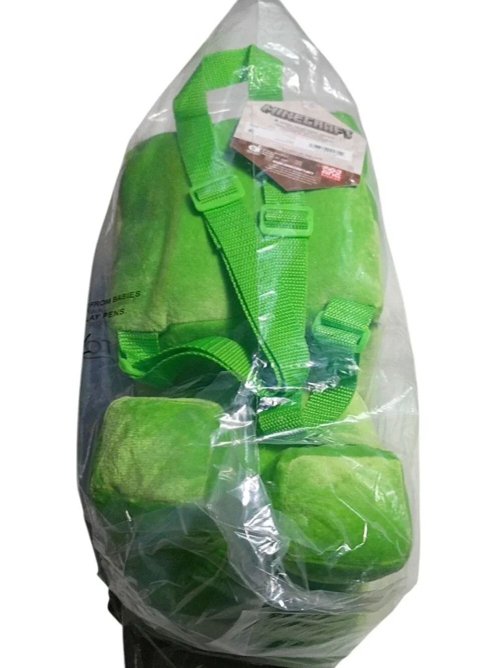 Minecraft Creeper Plush Backpack 24-00-1754 Kids Bag Green Mojang Studios